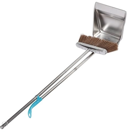 MAGICLULU 1 Juego Pala de Basura de Acero Inoxidable Limpieza de Basura Pala de Limpieza de Habitaciones Escoba y sartén Escoba y recogedor sartenes a recogedor para el hogar