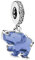 MITSOKU Charms Blauglasierter Elefant 925 Sterling Silber Anhänger Perlen für Armbänder und Halsketten Schmuck Geschenke für Frauen