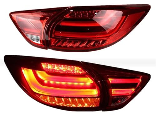 likaini Auto Rücklicht-Komplettsets für Mazda CX-5 CX5 2013-2015,wasserdichte Multifunktion Rückleuchten Links Rechts Ersatz Zubehör,b/Red