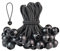 30 Gomas Tensoras con Bola, Tensor de Lona con Bola de 10 cm, Tensor de Goma con Bola, Trabillas de Goma para Tienda de Campaña, Correas Expansoras para Lonas, Carteles, Carpa, Pancartas, Cenadores,