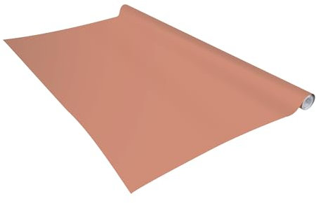 Vénilia Klebefolie Unimat | Terrakotta, 67,5 cm x 2 m | selbstklebende Möbel-Folie, Dekofolie, Tapete, Küchenfolie | PVC ohne Phthalate | Made in EU