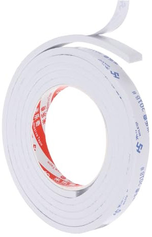 PATIKIL 2m/6,6ft Dichtungs-Schaumband, 1,5 cm breit 5 mm dick einseitiges Wetterstreifen-Türdichtungsband für Fenster- und Türisolierung, Weiß