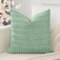 Artscope 1er Set Boho Gestreifte Kissenbezug Einfarbig Zierkissenbezug Dekokissen Sofakissen 50x50 cm Kissenhülle Weiche Couchkissen für Sofa Wohnzimmer Schlafzimmer Dekor, Hellgrün
