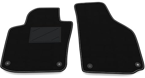 Auto-Fußmatten Kit nur vorne 2 Stück kompatibel mit Volkswagen Golf 6 - Cabrio 2011-2016 | Set 2 Teppiche vorne nach Maß in Teppich