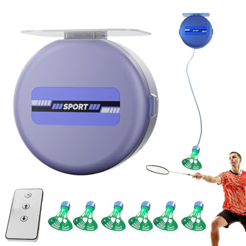 Badminton Rebound Trainer - Badminton Training Tool Set | Automatischer Rebound Badminton Trainer | Verstellbares Badminton Solo Trainingswerkzeug zur Verbesserung von Reflexen, Koordination und
