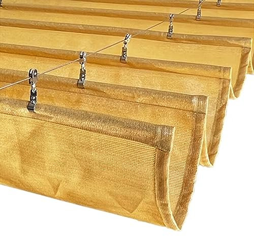 Terassen-Segel, Pergola, einziehbar, 90 % Sonnenschutz, Beige, 1,3 x 15 m, inkl. Zubehör