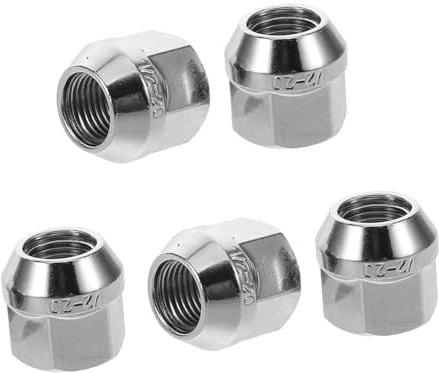 MAGICLULU 5 Stück Reifenschrauben Radmuttern Für Reifen Radmutterkappen Mattschwarze Radmutterkappe Reifenspikes Radbolzen Und Radmuttern Achskappe Lkw-nüsse Silver Rostfreier Stahl