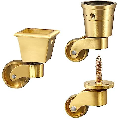 1Pcs Klavier Kupfer Caster Räder/Metall Rollen Kleine Möbel Rollen Rad(White)