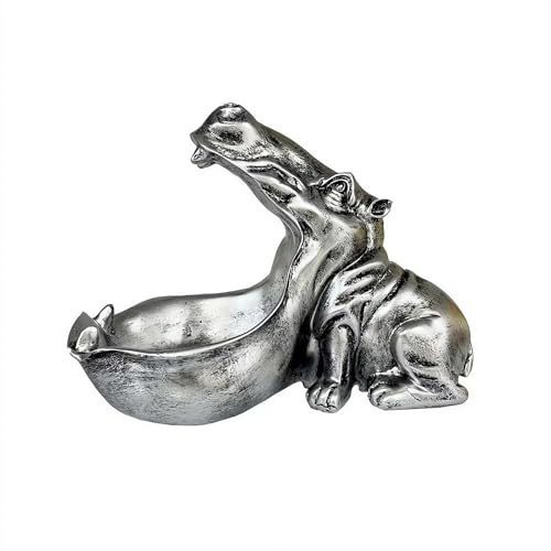 Süßigkeitenschale, Nilpferd-Süßigkeitenschale, Nilpferd-Statue, Kunstharz, Nilpferd-Figur, lustige Süßigkeitenschale, Skulptur, Tischkunst-Dekoration, Aufbewahrungsbox, einzigartige Süßigkeitenschale