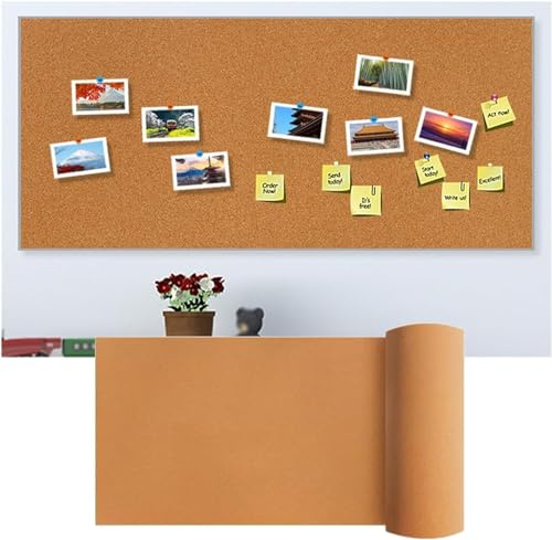 ApuaVireo&Co Kork Pinnwand Memo Board, Selbstklebende Korkplatte auf Rolle