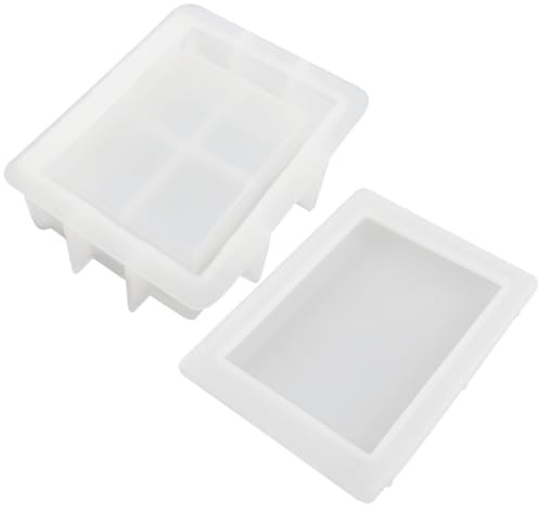 Gadpiparty Buchform Aufbewahrungsbox Silikonform Mit Deckel Für Epoxidharz Diy Gießform Für Schmuck Deko-Boxen Und Bastelprojekte Wiederverwendbar 5.43 X 4.21 X 1.65 in