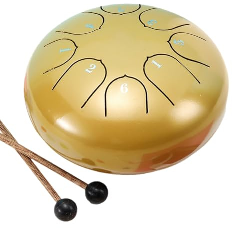 Flaroey 6 Inch 8 Tone Rain Drum Outdoor Chakra Drum Garden Instrument Rain Drum Ethereal Drum E