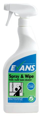 Evans Vanodine Spray and Wipe Cleaner RTU 750ml - Case of 6