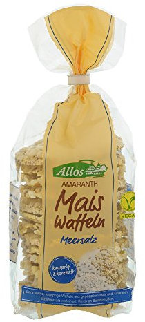 Allos Amaranth-Mais-Waffeln mit Meersalz (100 g) - Bio
