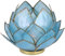 GURU SHOP Lotus Teelicht Muschel 14x10 cm - Himmelblau