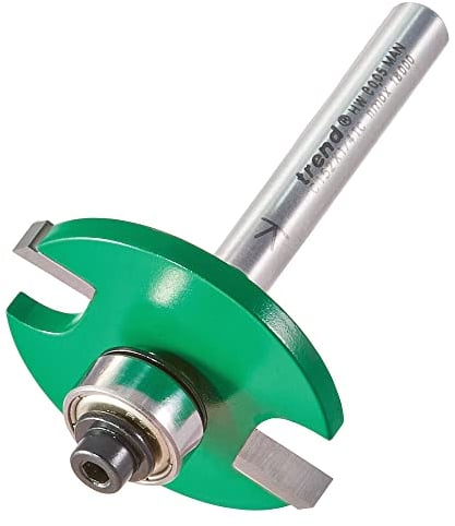 Trend CraftPro Nut- und Federfräser-Bit, 1/4-Zoll-Schaft, 3,2 mm Schnittlänge und 9,5 mm Schnittdurchmesser, mit Wolframkarbid-Spitze, C152X1/4TC