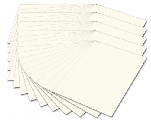 folia 614/50 01 - Fotokarton DIN A4, 300 g/qm, 50 Blatt, perlweiß - zum Basteln und kreativen Gestalten von Karten, Fensterbildern und für Scrapbooking