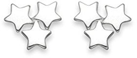 Heather Needham Sterling Silver Star Earrings - 3 stars stud earrings - SIZE: 7mm. MUCH SMALLER THAN SHOWN. Gift Boxed star studs. 5235/B41HN