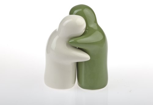 By-Bers Salz- und Pfeffergeister, in mittelgrün/Weiss die wohl süßesten Salzstreuer der Welt