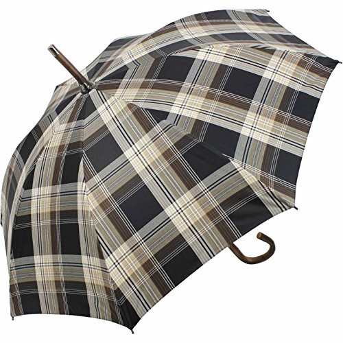 Doppler Manufaktur Regenschirm Kastanie Karo Beige Braun
