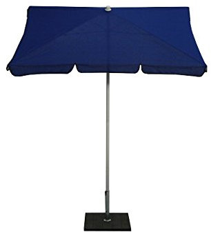 Maffei Art 113R Novara Sonnenschirm, rechteckig, 185 x 125 cm, Polyestergewebe, wasserdicht, hergestellt in Italien, Farbe: Blau