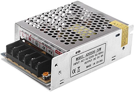 Geregelter Universal-Gleichrichter DC 5 V/12 V/24 V IP20 für LED-Streifen/Überwachungskamera, 30 Watt, Dc 5V, 1