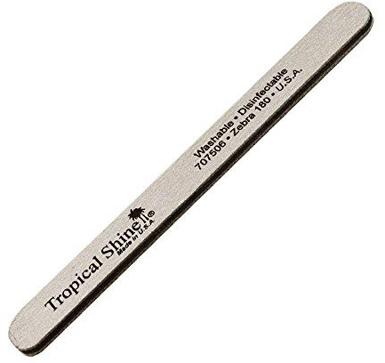 Tropical Shine Zebra Nail File 180/180 Grit (Fifty Pack)