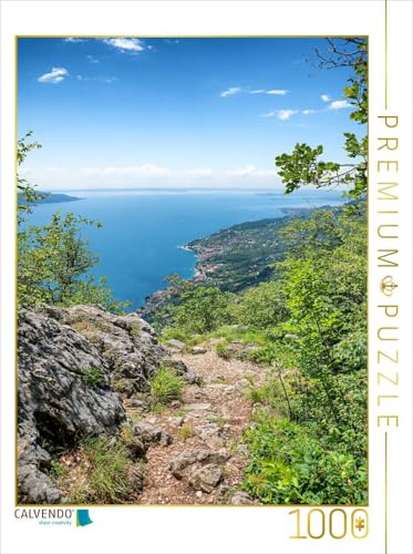 CALVENDO Puzzle Wanderweg Sasso mit Gardaseeblick | 1000 Teile Lege-Größe 48 x 64 cm Foto-Puzzle für glückliche Stunden
