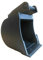 TMM Tieflffel Baggerschaufel Minibagger Radlader Schaufel 40cm / MS01 / Arbeitsbreite: 40 cm / Tiefe: ca. 50 cm / Schwarz / Stahl / Flat / Standard