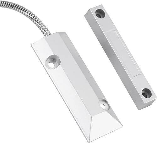 Sensore Interruttore Magnetico,Allarme per Porte e Finestre,Interruttore rilevatore di sensori cablati con contatto magnetico per porte e finestre per la sicurezza dell'allarme del garage domestico