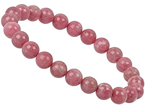 ELEDORO Thulit Armband 8 mm – handgefertigtes Stretcharmband | Kleine deutsche Schmuckmarke ELEDORO: handgefertigt, 8 mm Perlen, 19 cm, für 17–18 cm Handgelenk