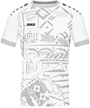 JAKO Herren Trikot Tropicana (Kurzarm), Weiß/Silbergrau, M