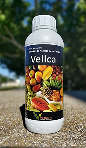 Corrector de carencia de Calcio. Acetato de calcio. Abono fertilizante rico en calcio soluble en agua 1L. Vellca. Producto ecologico.
