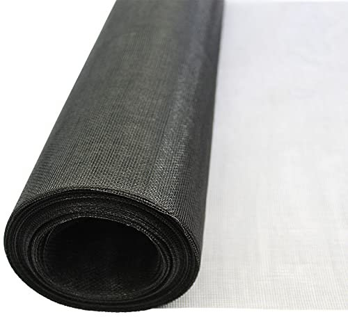 The Mesh Company Insect Fly Mosquito Netting Mesh Roll Durable Insect Mesh Screen Roll For Door and Window Blocks Fruit Flies, Bees, Bugs, Spiders and Moths (2.5m x 1200mm Black Fibreglass Roll)