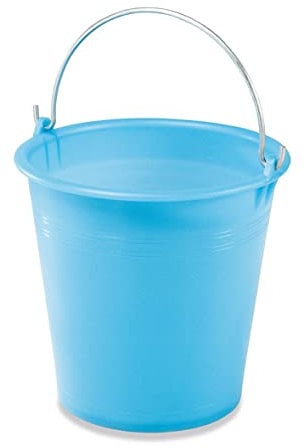 Cubo de plástico con Mango de Hierro y Mango (6 L)