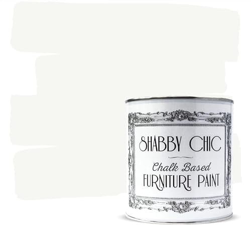 Shabby Chic Chalk Based Furniture Paint Matte Finish - Upscale Interior and Exterior Furniture Without Primers or Undercoat (CHALKY WHITE) 2.5 Litre