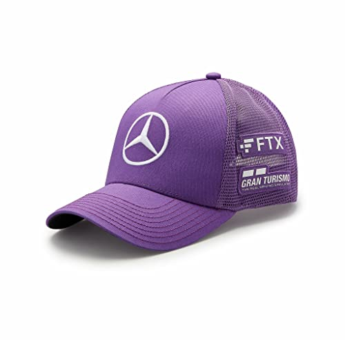 MERCEDES AMG PETRONAS Formula One Team - Offizielle Formel 1 Merchandise Kollektion - Lewis Hamilton 2022 Team Trucker Kappe - Violett - Erwachsene - Einheitsgröße