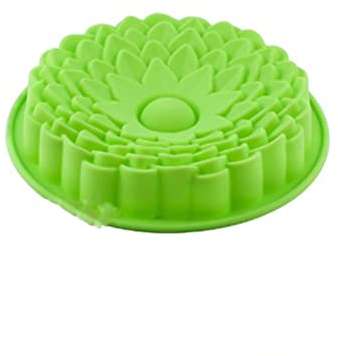 Moldes de silicona para tartas grandes, forma de corona de flores, utensilios para hornear