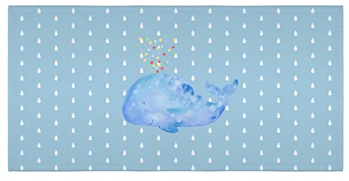 Mr. & Mrs. Panda 50 x 100 Handtuch Wal Konfetti - Geschenk, Motivation, Neuanfang, Kinder, Meer, Baby, Neustart, Meerestiere, groß, Urlaub,