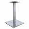 Stabil Tischgestell, Mittelfuß aus Silber Edelstahl | Quadratisch Fußplatte | Höhe: 72 cm | Untergestell Tischfuß für Bistro Gastro Cafe Tisch (1, Edelstahl Silber, Quadratisch)