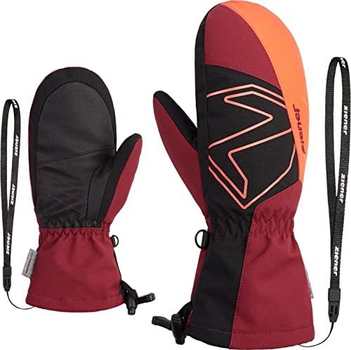 Ziener Kinder LAVALINO Ski-Fäustling/Wintersport | wasserdicht, extra warm, Wolle, red Cabin, 5,5