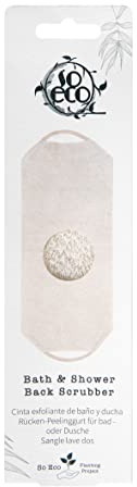 So Eco Bath & Shower Back Scrubber - Stretchy Double-Sided Exfoliator for Back & Shoulder Cleansing with Handles, Vegan & Cruelty-Free