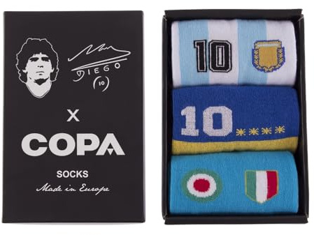 COPA - Herren - Socken - Maradona Nummer 10-3-pack - Mehrfarbig - Größe 40-46