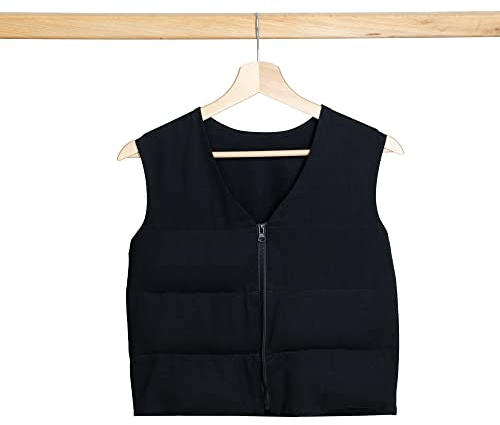 Senso-rex Gewichtsweste für Kinder Therapieweste Gewichtsjacke aus Jeansstoff - 100% Baumwolle für Sensorische Integration und Konzentration - schwarz M - 2,5 kg