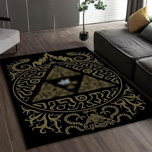 Rugendary Beliebter Videospiel-Teppich, Spielzimmerteppich, runder Bodenbereich, Gaming-Stuhlmatte, Spielzimmer- und Wohnzimmer-Teppich, Dekoration, Gamer-Heimdekoration, Geschenk (6 x 0,9 m,