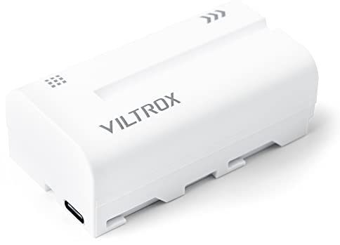 VILTROX NP-F550 Batterie Li-on 2200mAh 7.4V avec entrée Type-C pour caméscope/lumière LED/Moniteur Compatible avec Sony NP-F970 F750 F770 F960 F550 F530 F330 F570