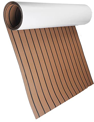KAWAAI Teak Eva Schaum Marine Bodenbelag Matte,Deck Bodenbelag Teppich,Anti-Rutsch Decking Sheet,Für Boot,Bodenbelag,Surfbrett,Boot Yacht,Marine,Braun,120X240CM