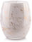 Terroso - Vase - Verre Blanc soufflé à la Bouche - Aspect Luxueux, élégant et stylé - 20 cm de Haut - Aspect marbre - Vase à Fleurs