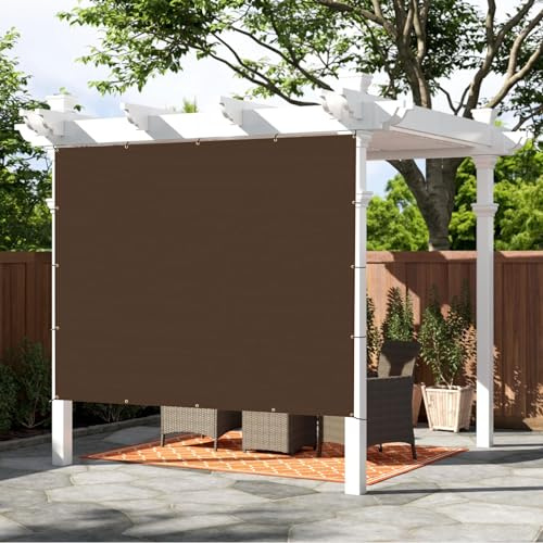 SUNNY GUARD 95 % Pergola-Schattenabdeckung, 1,8 x 2,4 m, Outdoor-Sonnenschutztuch mit verstärkten Ösen, Schattenplane für Außenbereich, Terrasse, Garten, Baldachin, Braun