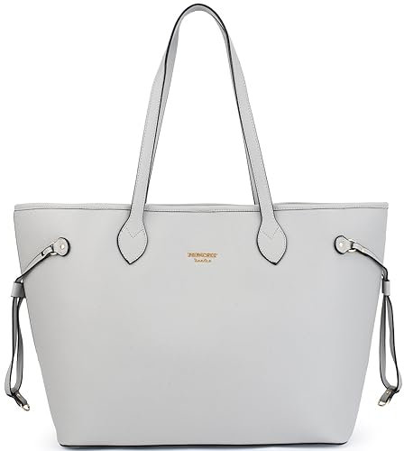 Princely London XXL Shopper Damen, Extra große Handtasche, Riesige Schultertasche, Grau, Große Arbeitstasche